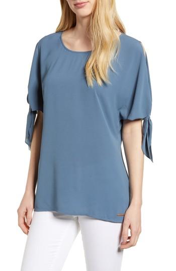 Women's Michael Michael Kors Slit Sleeve Top - Blue