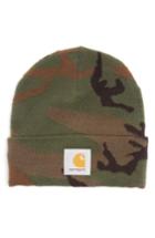 Men's Carhartt Work In Progress Camo Knit Cap - Green