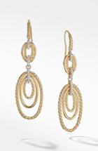 Women's David Yurman Continuance Drop Earrings With Diamonds In 18k Yellow Gold