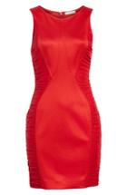 Women's Versace Collection Ruched Pique Sheath Dress Us / 44 It - Red
