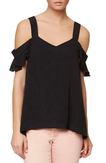Women's Sanctuary Annie Cold Shoulder Blouse - Black