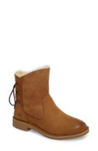Women's Ugg Naiyah Lace-back Genuine Shearling Boot .5 M - Metallic