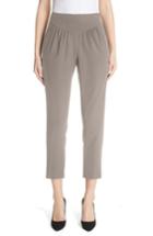 Women's Emporio Armani Yoke Waist Crop Pants Us / 40 It - Grey