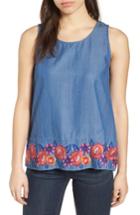 Women's Tommy Bahama Frieda Floral Embroidered Top - Blue