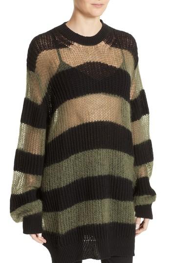 Women's Mcq Alexander Mcqueen Sheer Stripe Knit Tunic