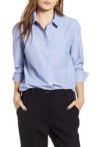 Women's Treasure & Bond Boyfriend Oxford Shirt, Size - Blue