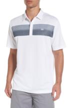 Men's Travis Mathew Wolken Stripe Front Polo, Size - White