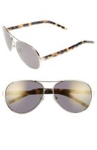 Women's Marc Jacobs 60mm Oversize Aviator Sunglasses - Gold
