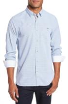 Men's Ted Baker London Wyne Slim Fit Polynosic Geo Print Sport Shirt (xxl) - White