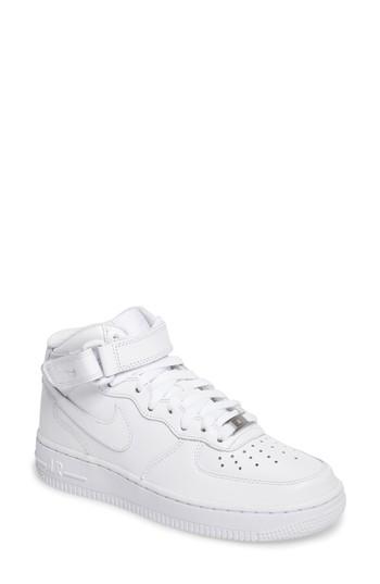 Women's Nike Air Force 1 '07 Mid Sneaker M - White