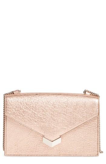 Jimmy Choo Leila Grainy Lambskin Leather Crossbody Bag - Metallic