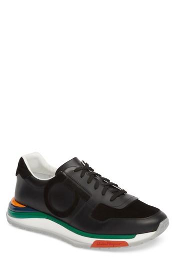 Men's Salvatore Ferragamo Brooklyn Running Shoe M - Black