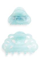 Tasha Set Of 2 Acrylic Jaw Clips, Size - Blue