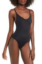 Women's Topshop Strappy One-piece Swimsuit Us (fits Like 2-4) - Black