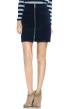 Women's Vince Camuto Washed Corduroy Zip Front Miniskirt - Blue