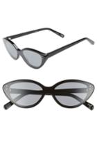 Women's Elizabeth And James Frey 50mm Cat Eye Sunglasses - Black/ Smoke