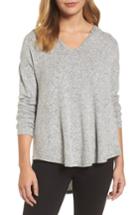 Women's Caslon High/low Hoodie, Size - Grey
