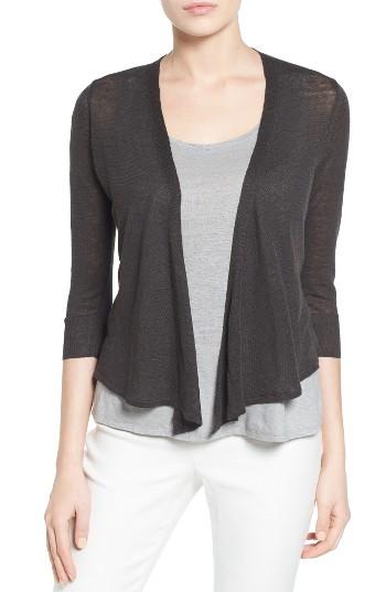 Petite Women's Nic+zoe '4-way' Convertible Three Quarter Sleeve Cardigan P - Red