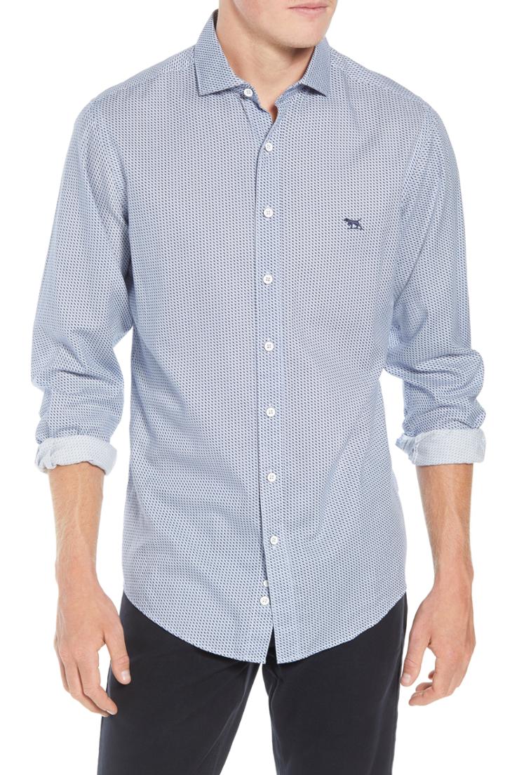 Men's Rodd & Gunn Castor Bay Regular Fit Flannel Sport Shirt - Blue