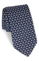 Men's Salvatore Ferragamo Zebra Print Silk Tie