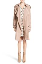 Women's Burberry Sanbridges Suede Wrap Trench - Pink