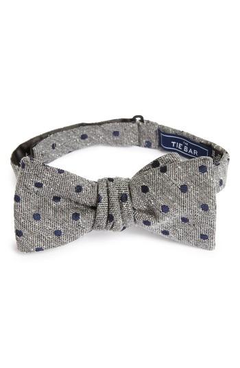 Men's The Tie Bar Revolve Dots Silk Bow Tie, Size - Blue