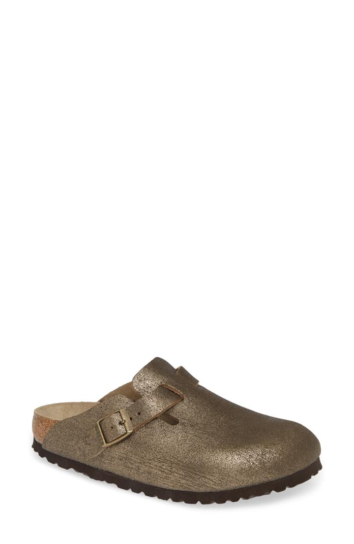 Women's Birkenstock Boston Soft Footbed Clog -8.5us / 39eu B - Metallic