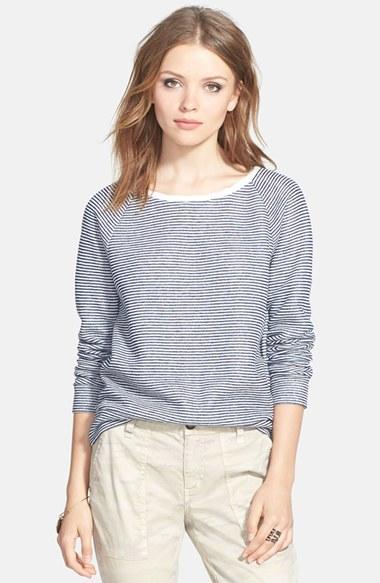 Ace Delivery Stripe Raglan Sleeve Sweatshirt Navy