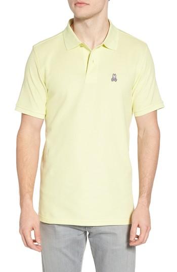 Men's Psycho Bunny Classic Pique Polo (l) - Yellow
