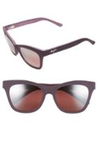 Women's Maui Jim Sweet Leilani 53mm Polarizedplus2 Cat Eye Sunglasses - Mauve Matte Rubber/ Maui Rose
