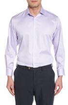 Men's Nordstrom Men's Shop Traditional Fit Stripe Dress Shirt .5 32/33 - Purple