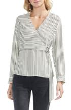 Women's Vince Camuto Legacy Stripe Wrap Top, Size - White