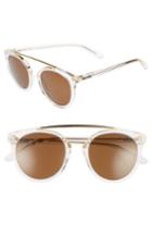 Women's Maho Key West 50mm Polarized Aviator Sunglasses - Crystal