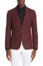 Men's Z Zegna Wool & Silk Melange Sport Coat Us / 48 Eu R - Red