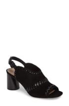 Women's Donald J Pliner Hemi Cone Heel Slingback Sandal .5 M - Black
