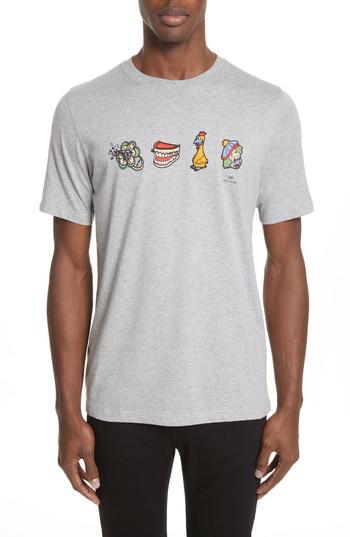Men's Ps Paul Smith Clown Graphic T-shirt - Grey