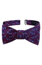 Men's Ted Baker London Vine Botanical Silk Bow Tie, Size - Blue