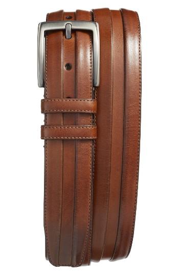 Men's Mezlan Palma Leather Belt - Cognac