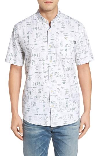 Men's Jack O'neill Old Harbor Print Sport Shirt, Size - White