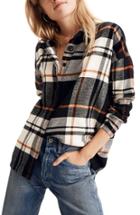Women's Madewell Bromley Flannel Shirt, Size - Black