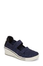Women's Bernie Mev. Frontier Woven Mary Jane Wedge Us / 38eu - Blue