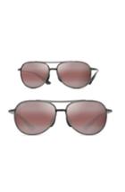 Men's Maui Jim Alelele 60mm Aviator Sunglasses - Transparent Smoke Grey/ Bronze