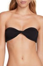 Women's Volcom Simple Seamless Baseau Bikini Top - Black