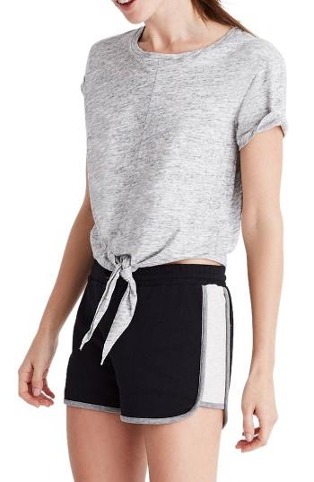 Women's Madewell Offline Colorblock Shorts, Size - Black