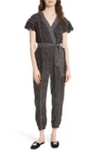 Women's Ulla Johnson Reiko Crochet Trim Jumpsuit - Black