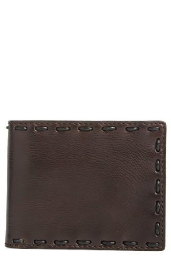 Men's John Varvatos Star Usa Pickstitch Leather Bifold Wallet -