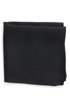 Men's Nordstrom Men's Shop King Twill Silk Pocket Square, Size - Black