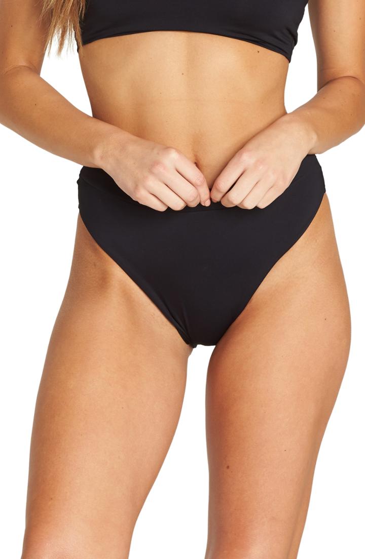 Women's Billabong Sol Searcher High Waist Bikini Bottoms - Black