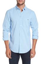 Men's Vineyard Vines Seawater Gingham Performance Sport Shirt - Blue