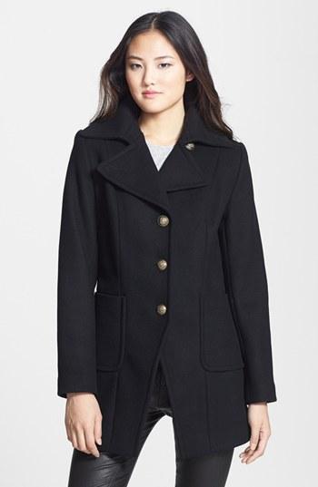Kristen Blake Single Breasted Wool Blend Walking Coat (nordstrom